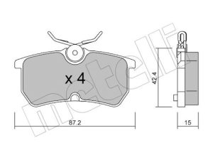 Set placute frana METELLI 22-0317-0 – FORD | AutoRival