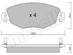 Set placute frana METELLI 22-0318-0 – FORD | AutoRival