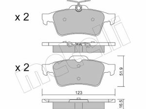 Set placute frana METELLI 22-0337-1 – FORD | AutoRival