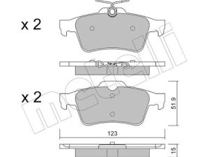 Set placute frana METELLI 22-0337-3 – FORD | AutoRival