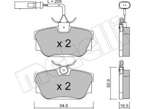 Set placute frana METELLI 22-0346-2 – FORD | AutoRival