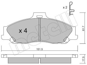Set placute frana METELLI 22-0479-0 – FORD | AutoRival