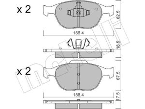 Set placute frana METELLI 22-0533-0 – FORD | AutoRival