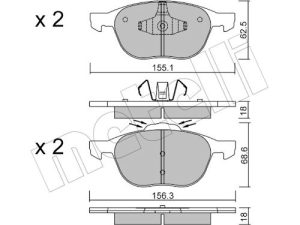 Set placute frana METELLI 22-0534-1 – FORD | AutoRival