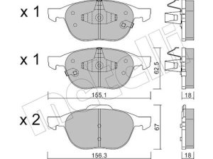 Set placute frana METELLI 22-0534-2 – FORD | AutoRival