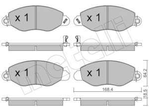 Set placute frana METELLI 22-0536-0 – FORD | AutoRival