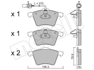 Set placute frana METELLI 22-0550-0 – FORD | AutoRival