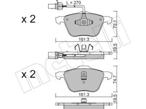 Set placute frana METELLI 22-0551-0 – FORD | AutoRival