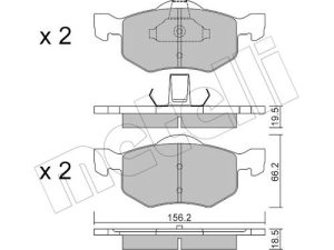 Set placute frana METELLI 22-0609-0 – FORD | AutoRival