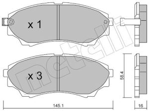 Set placute frana METELLI 22-0610-0 – FORD | AutoRival