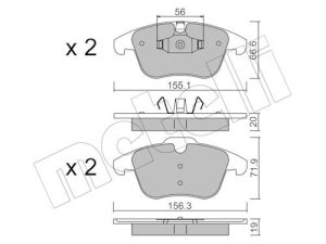 Set placute frana METELLI 22-0675-0 – FORD | AutoRival