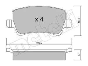 Set placute frana METELLI 22-0676-0 – FORD | AutoRival