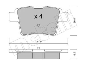 Set placute frana METELLI 22-0677-0 – FORD | AutoRival