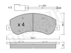 Set placute frana METELLI 22-0680-0 – FORD | AutoRival