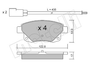 Set placute frana METELLI 22-0681-0 – FORD | AutoRival