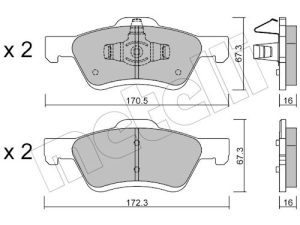 Set placute frana METELLI 22-0906-0 – FORD | AutoRival