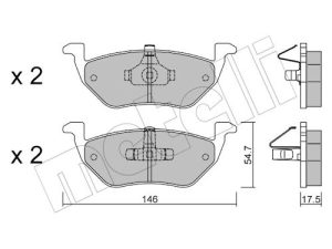 Set placute frana METELLI 22-0907-0 – FORD | AutoRival