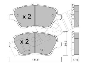 Set placute frana METELLI 22-0976-0 – FORD | AutoRival