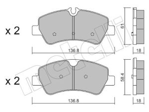 Set placute frana METELLI 22-0991-0 – FORD | AutoRival