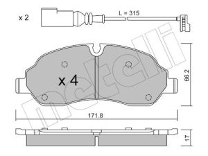 Set placute frana METELLI 22-1032-0 – FORD | AutoRival