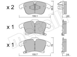 Set placute frana METELLI 22-1039-0 – FORD | AutoRival