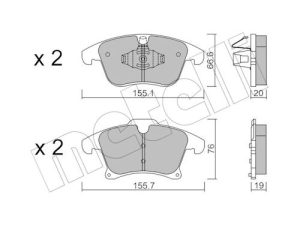 Set placute frana METELLI 22-1039-1 – FORD | AutoRival