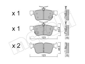 Set placute frana METELLI 22-1040-0 – FORD | AutoRival