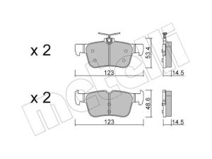 Set placute frana METELLI 22-1040-2 – FORD | AutoRival