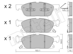 Set placute frana METELLI 22-1117-0 – FORD | AutoRival