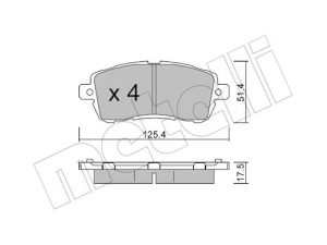 Set placute frana METELLI 22-1185-0 – FORD | AutoRival