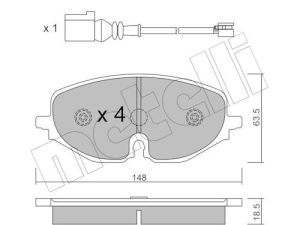 Set placute frana METELLI 22-1280-0 – FORD | AutoRival