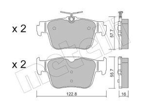 Set placute frana METELLI 22-1317-0 – FORD | AutoRival