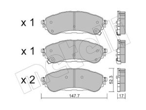Set placute frana METELLI 22-1344-0 – FORD | AutoRival