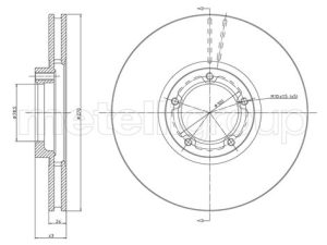 Disc frana METELLI 23-0458 – FORD | AutoRival
