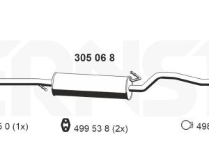 Toba esapamet intermediara ERNST 305068 – FORD | AutoRival