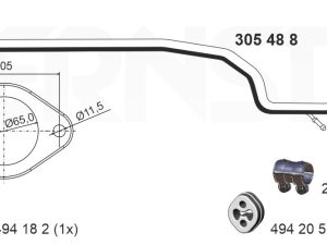 Racord evacuare ERNST 305488 – FORD | AutoRival