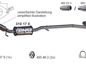 Toba esapamet intermediara ERNST 310178 – FORD | AutoRival