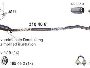 Racord evacuare ERNST 310406 – FORD | AutoRival