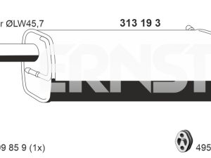 Toba esapament finala ERNST 313193 – FORD | AutoRival