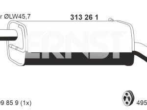 Toba esapament finala ERNST 313261 – FORD | AutoRival
