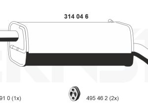 Toba esapament finala ERNST 314046 – FORD | AutoRival