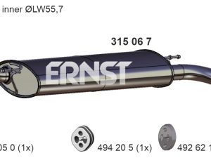 Toba esapament finala ERNST 315067 – FORD | AutoRival