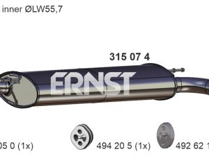 Toba esapament finala ERNST 315074 – FORD | AutoRival