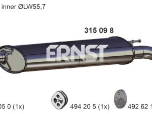 Toba esapament finala ERNST 315098 – FORD | AutoRival