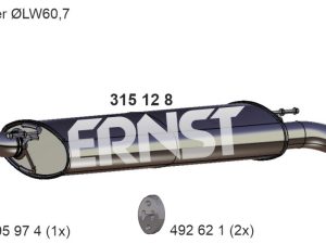 Toba esapament finala ERNST 315128 – FORD | AutoRival
