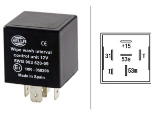 Releu temporizare stergator parbriz HELLA 5WG 003 620-097