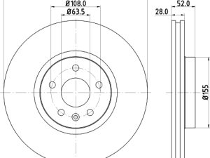 Disc frana HELLA 8DD 355 129-511