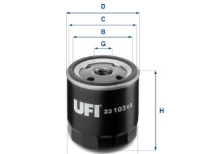 Filtru ulei UFI 23.103.00 – FORD | AutoRival