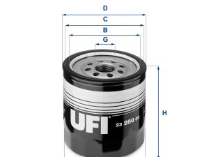 Filtru ulei UFI 23.280.00 – FORD | AutoRival
