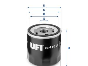 Filtru ulei UFI 23.416.00 – FORD | AutoRival